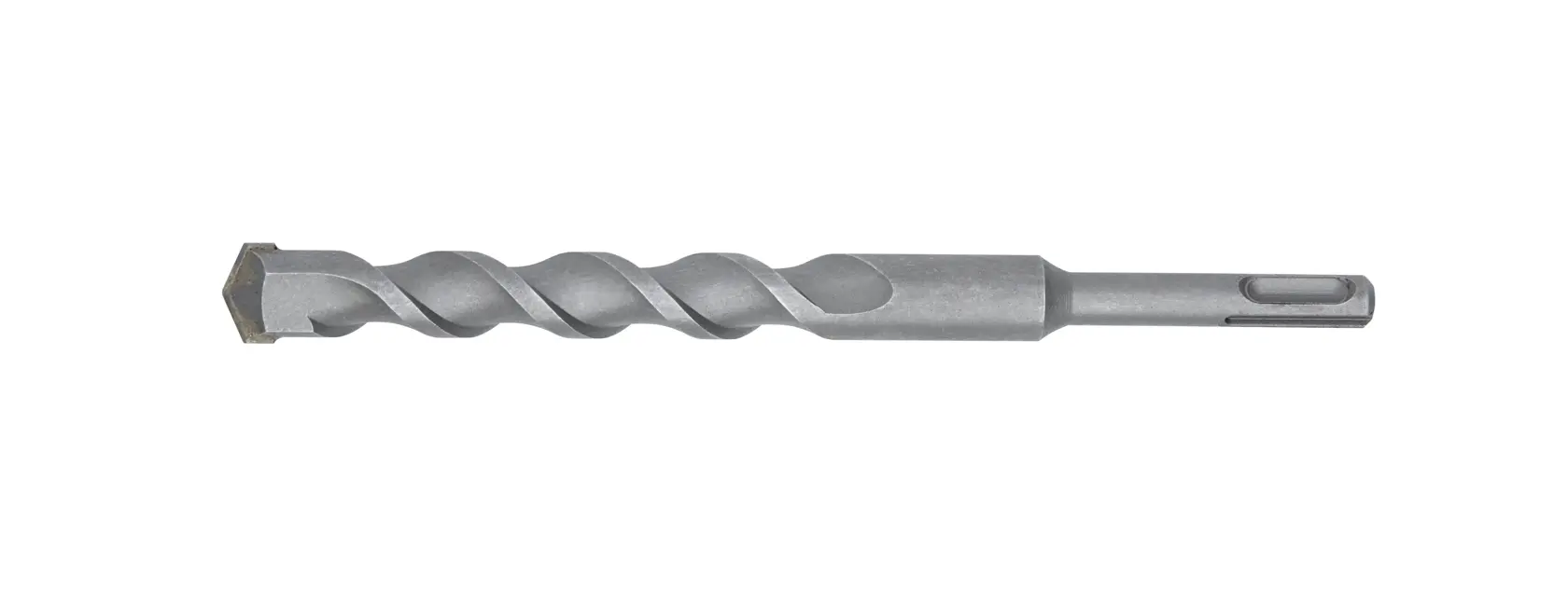 Broca para mampostería DEWALT DT9657 con vástago SDS-plus y estrías en espiral sobre fondo blanco.