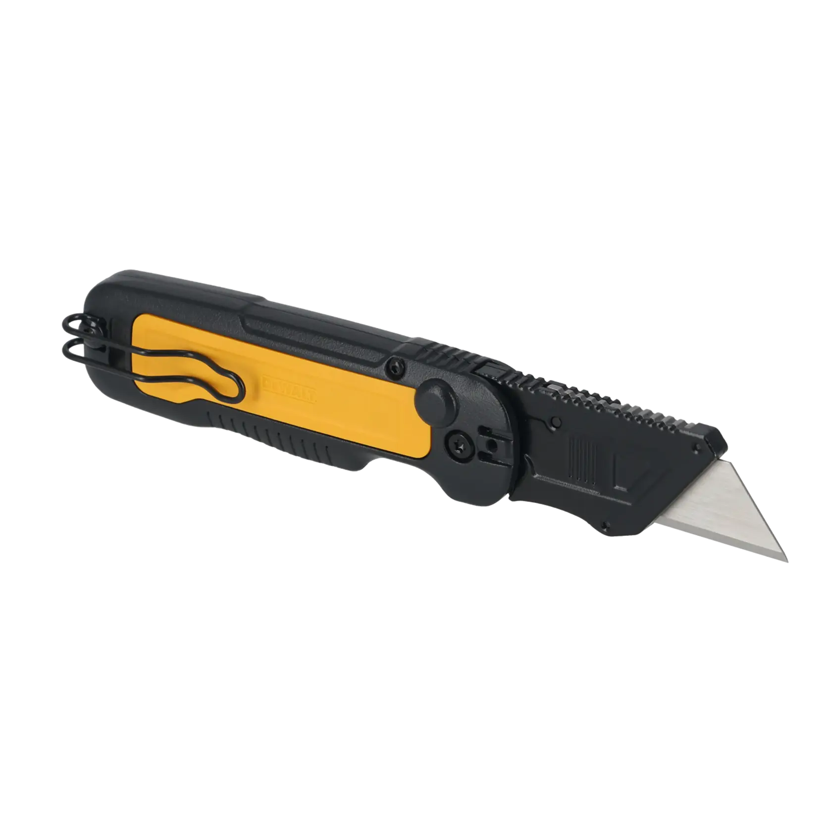 Cuțit utilitar pliabil DEWALT® Push and Flip cu lamă fixă