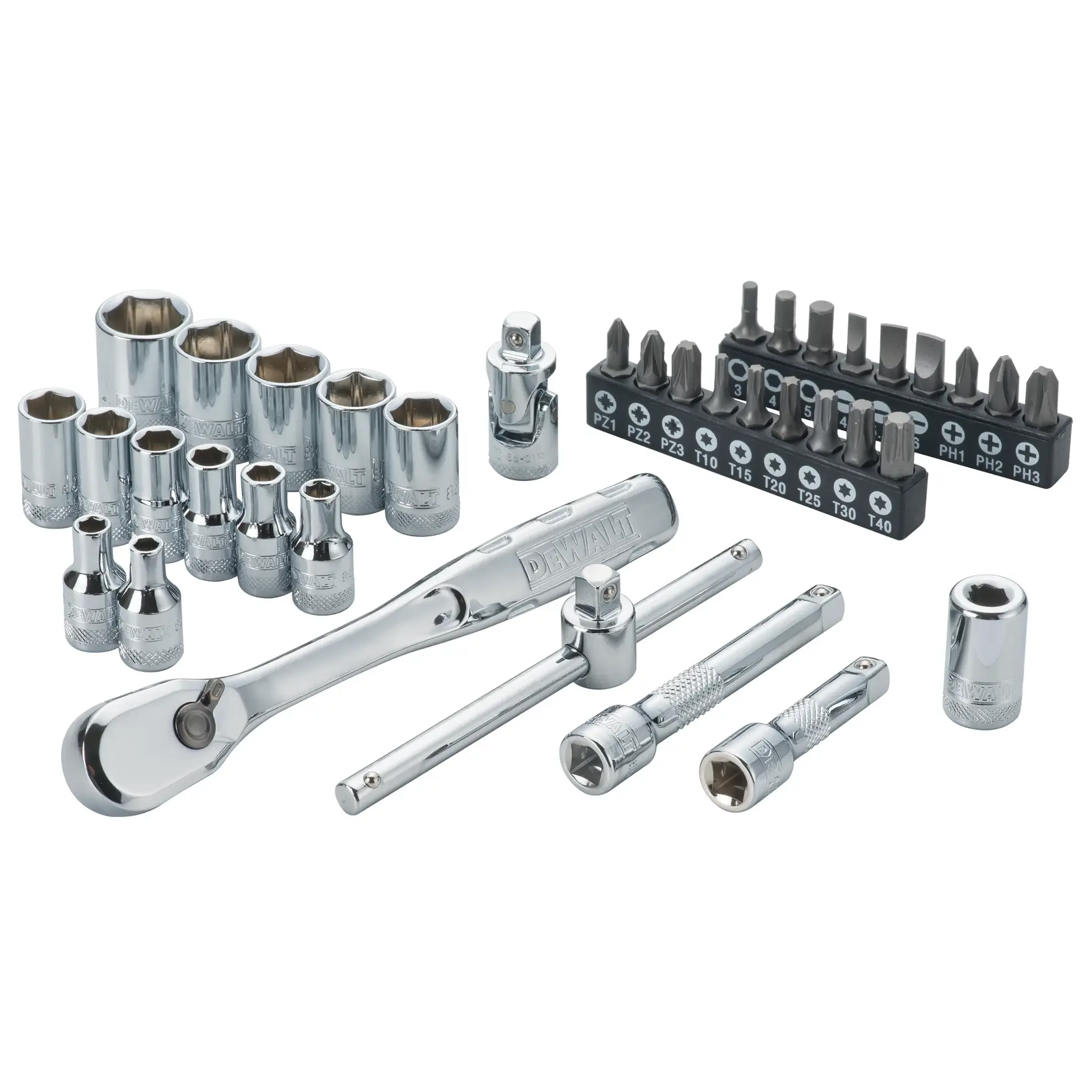 Set complet de 37 de piese pentru prize metrice de 1/4".