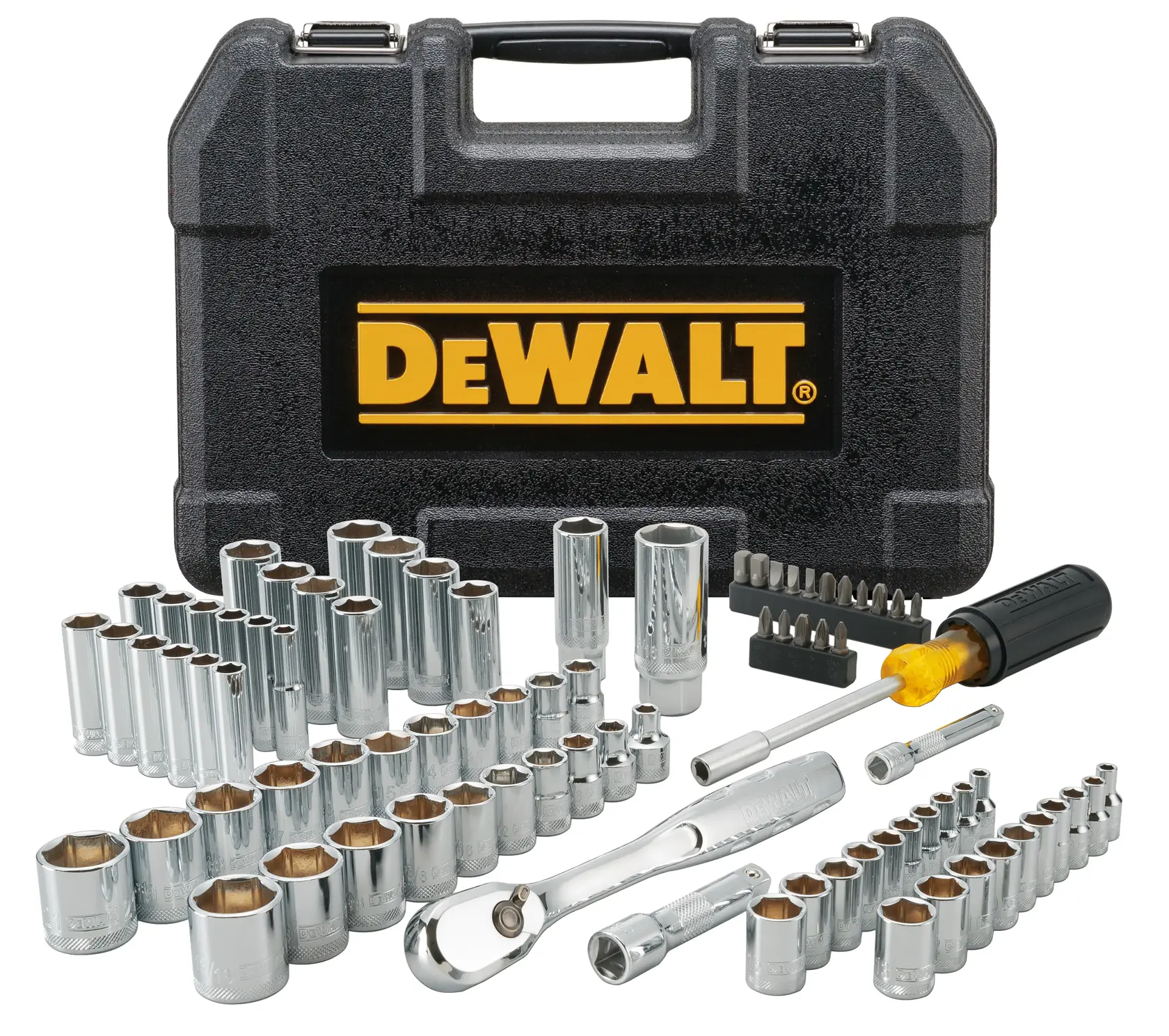84 de piese Metric | Imperial 1/4" 3/8" Set de scule mecanice