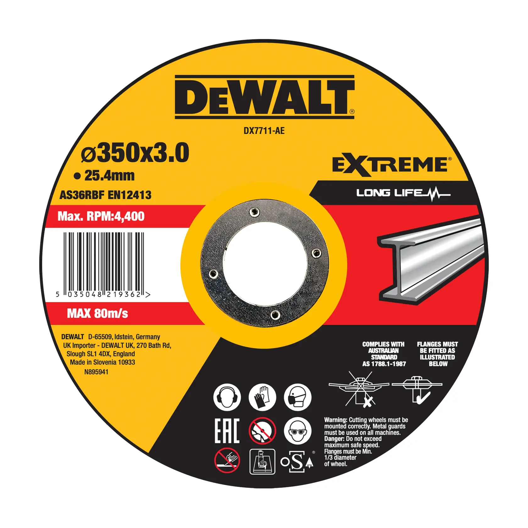 Disc de tăiere pentru fierăstrău de tăiat 350 x 3 x 25,4 mm tip 41